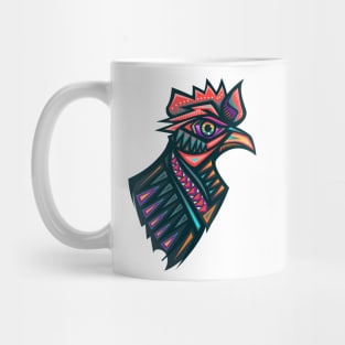Colorful mexican rooster illustration Mug